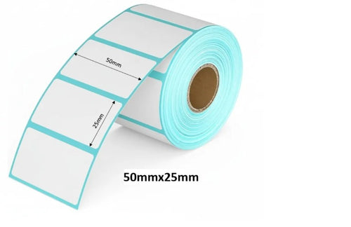 50x25mm Barcode Label Rolls