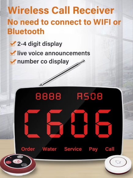 Table Wait Alert System - Calling Screen